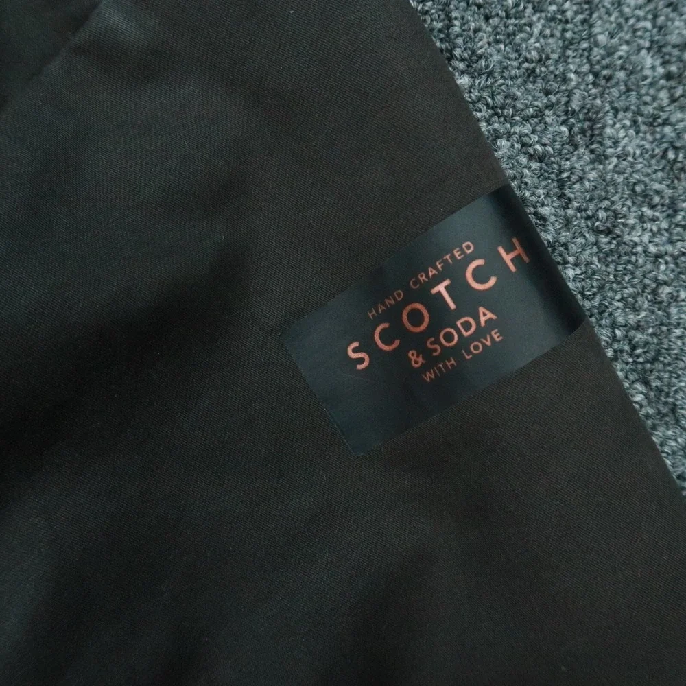 Scotch Soda Jacket Mens Medium Green Full Zip Snap Waterproof Waxed‎ - Picture 8 of 13